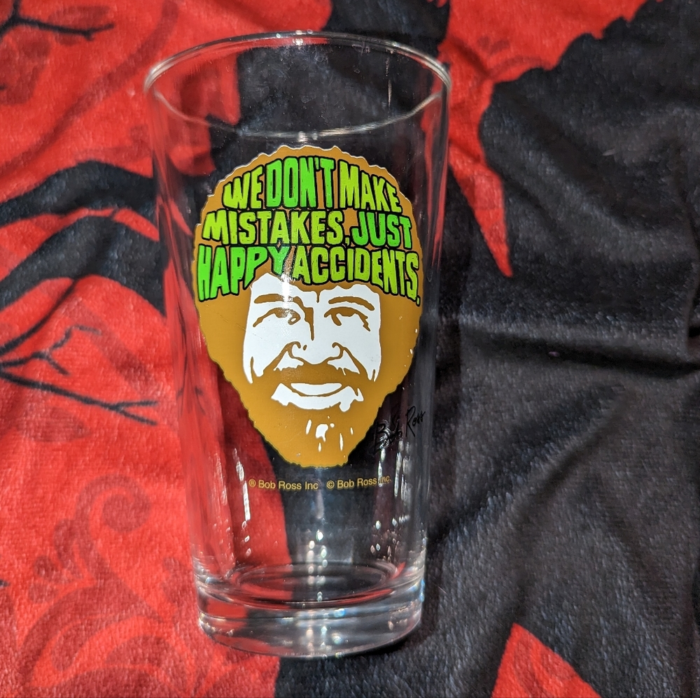 Bob Ross Pint Glass